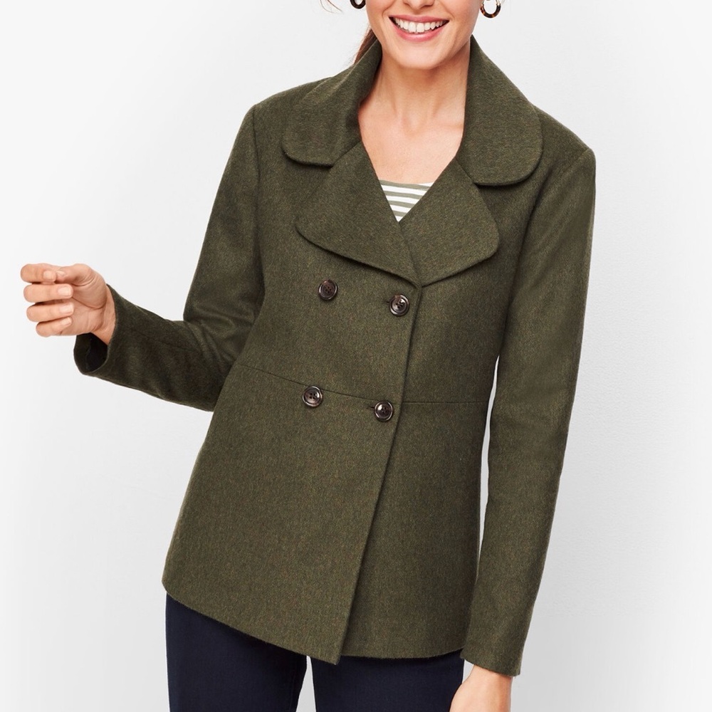 BRUSHED ITALIAN WOOL DOUBLE BREASTED JACKET